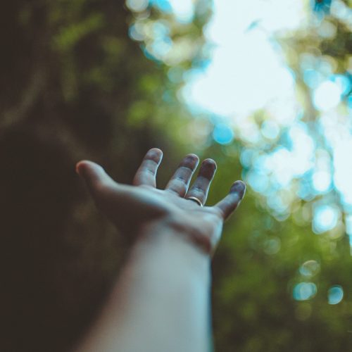 reaching out